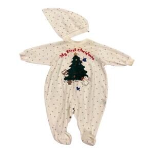 Baby Boy or Girl Size 9 Mths Little Me First Christmas Outfit